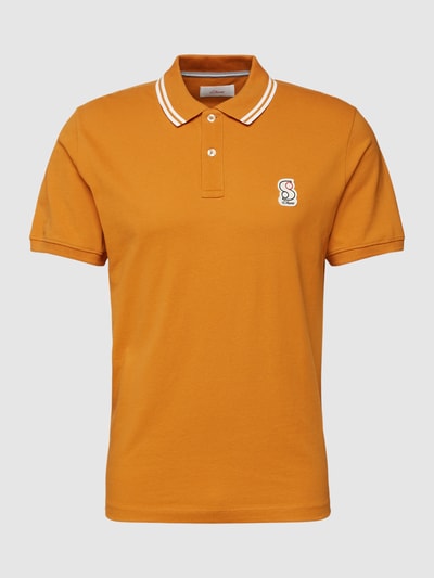 s.Oliver RED LABEL Poloshirt mit Label-Patch Orange 2