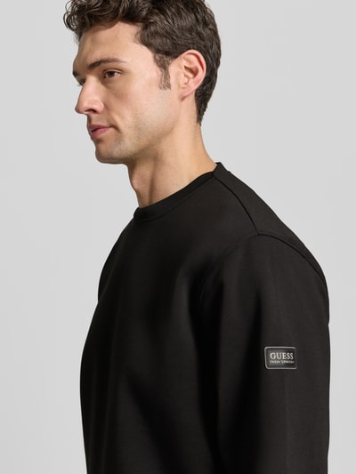 GUESS Sweatshirt mit Rundhalsausschnitt Black 3
