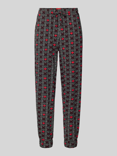 HUGO Comfort Fit Pyjama-Hose aus reiner Baumwolle Modell 'AMORO' Rot 2