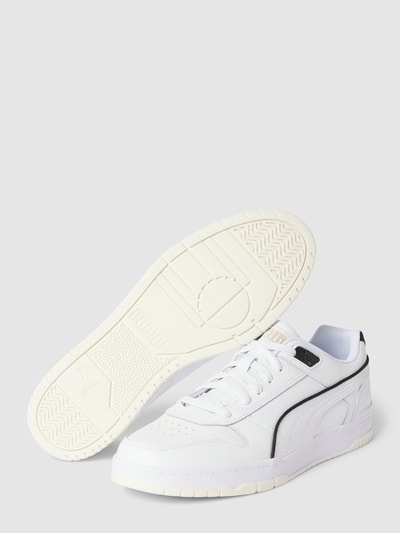 Puma Leren sneakers met contraststrepen, model 'Game Low' Wit - 4