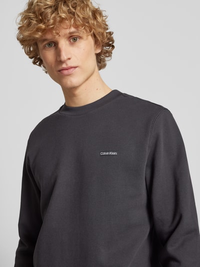 Calvin Klein Jeans Sweatshirt mit Label-Patch Anthrazit 3