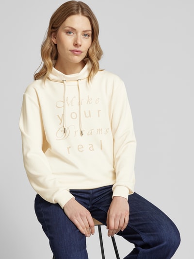 Soyaconcept Sweatshirt mit Statement-Print Modell 'BANU' Beige 3