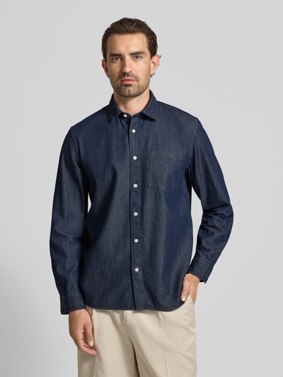 SELECTED HOMME Regular Fit Jeanshemd aus reiner Baumwolle Modell 'REGCARLO' Dunkelblau 4