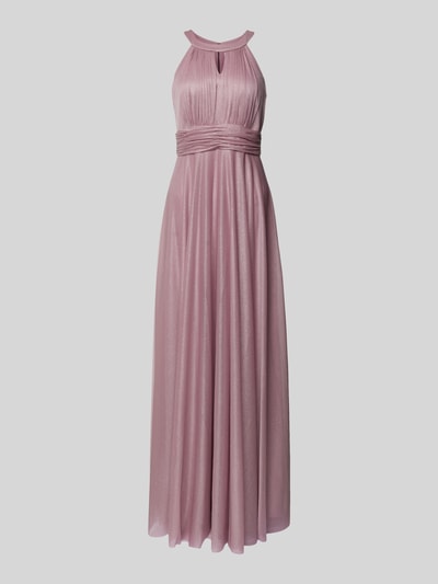 Jake*s Cocktail Abendkleid mit Raffungen Mauve Melange 2