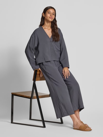 INFLUENCER'S CHOICE BY P&C* Spodnie materiałowe z szeroką nogawką i efektem marszczenia Ciemnoszary 1