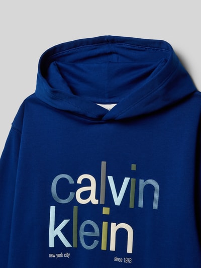 Calvin Klein Jeans Hoodie met labelprint Koningsblauw - 2