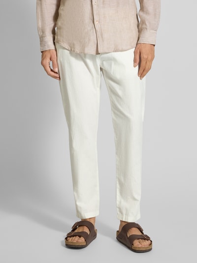 s.Oliver RED LABEL Relaxed Fit Chino Leinen-Baumwoll-Mix Weiss 4