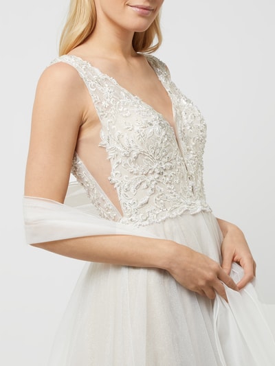 Luxuar Brautkleid mit Zierbesatz Offwhite 5