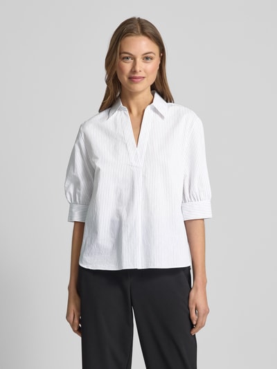 Luisa Cerano Bluzka o kroju regular fit z dekoltem w serek Złamany biały 4