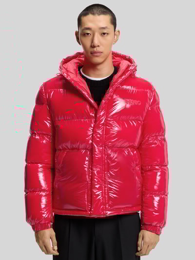 HUGO Kurtka pikowana o kroju regular fit z kapturem model ‘BARO’ Czerwony 4