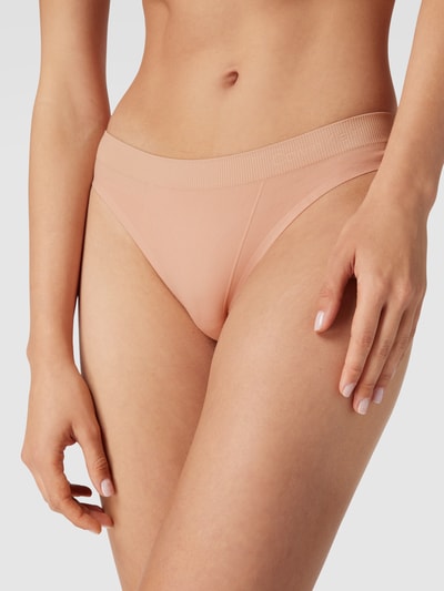 Calvin Klein Underwear String met labelopschrift Beige - 3