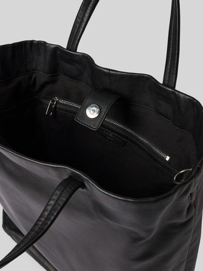 LIEBESKIND BERLIN Lederhandtasche mit Label-Detail Modell 'Hera' Black 5