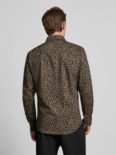 HUGO Slim Fit Freizeithemd aus reiner Baumwolle Modell 'ERMO' Taupe 5