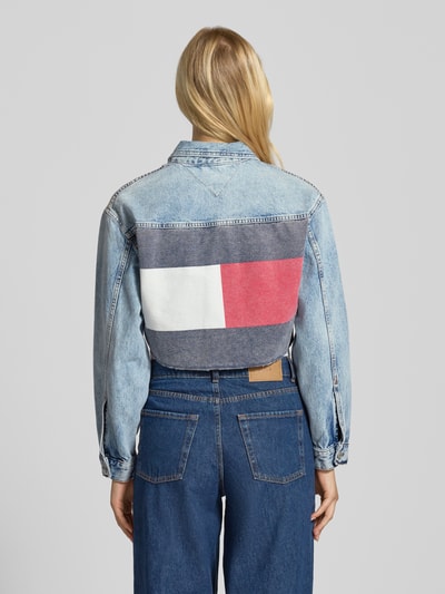 Tommy Jeans Cropped Jeansjacke aus reiner Baumwolle Hellblau 5