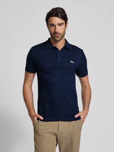 Lacoste Slim Fit Poloshirt aus reiner Baumwolle Marine 4