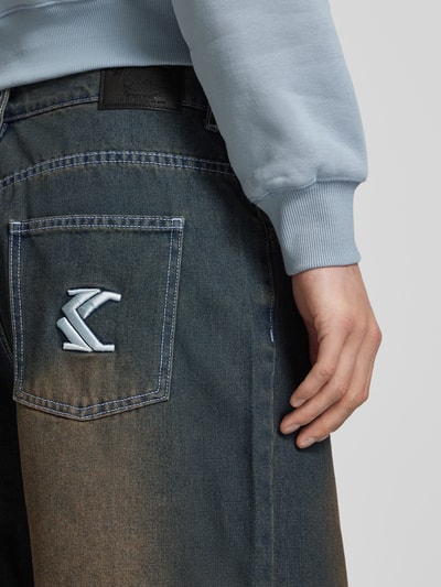 KARL KANI Baggy fit korte jeans in 5-pocketmodel Zwart - 3