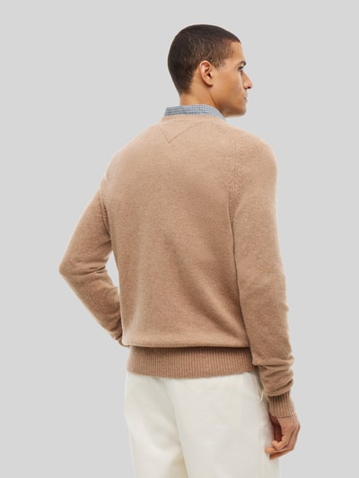 Tommy Hilfiger Regular Fit Pullover aus Lammwoll-Mix Camel 5