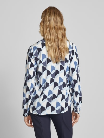 s.Oliver RED LABEL Viscose blouse met geplooide details en all-over print Lichtblauw - 5