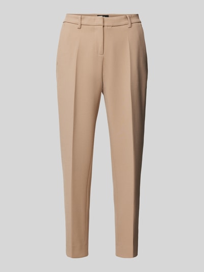 Cambio Stoffen broek met persplooien, model 'KRYSTAL' Camel - 1