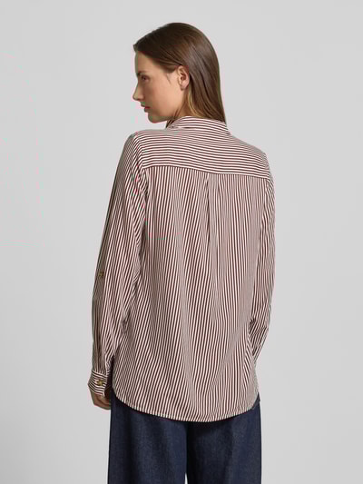 Vero Moda Regular fit overhemdblouse van pure viscose, model 'BUMPY' Bordeaux - 5