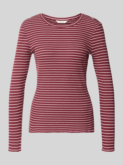 Selected Slim Fit Langarmshirt aus Baumwoll-Mix Modell 'ANNA' Bordeaux 1