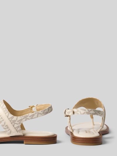 Productfoto, Sandalen aus Leder-Mix Modell 'Mandy' von MICHAEL Michael Kors, afgeronde pasvorm, logodetail, open hiel, gladde zool, hakhoogte maat 40: 2 cm
