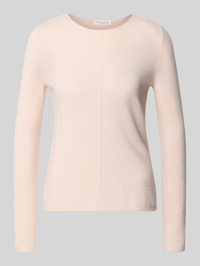 Produktfoto, Regular Fit gebreide pullover van puur kasjmier met ronde hals, siernaad, lange mouw, ruglengte maat S 53 cm, mouwlengte 63 cm, Regular Fit Strickpullover aus reinem Kaschmir van Christian Berg Woman, dames
