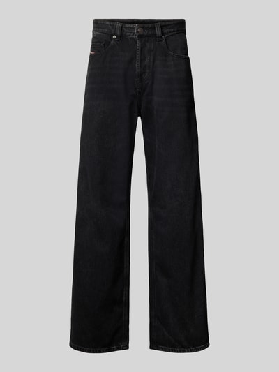 Diesel Low waist baggy jeans met labelpatch Antraciet - 2
