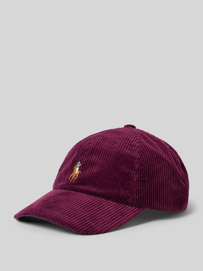 Polo Ralph Lauren Pet van corduroy met labelstitching Bordeaux - 1