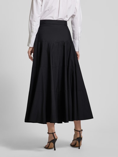 Max Mara Studio Midirok in effen design, model 'TERAMO' Zwart - 5