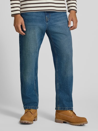 JACK & JONES Straight Fit Jeans aus reiner Baumwolle mit Gürtelschlaufen Jeansblau 4