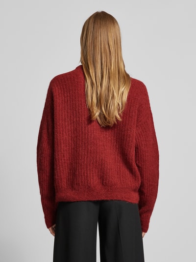 Drykorn Gebreide pullover van alpacamix, model 'DOANIE' Roestrood - 5