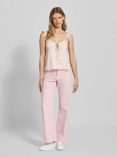 Only Top szyfonowy o kroju regular fit z abstrakcyjnym wzorem model ‘ASTA LIFE’ Różowawy 1