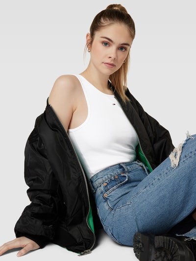 Tommy Jeans Top z efektem prążkowania model ‘ESSENTIAL’ Biały 3