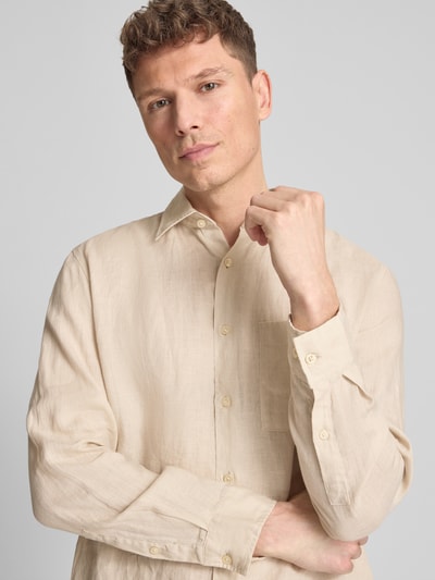 Marc O'Polo Regular Fit Freizeithemd aus reinem Leinen Ecru 3