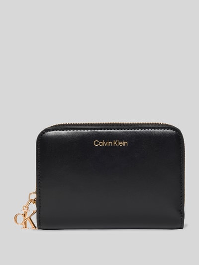 CK Calvin Klein Portfel z naturalnej skóry bydlęcej Czarny 1