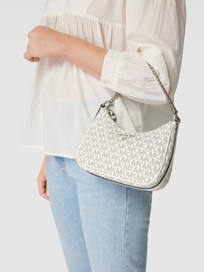 MICHAEL Michael Kors Hobo Bag mit Label-Detail Modell 'JET SET' Weiss 1