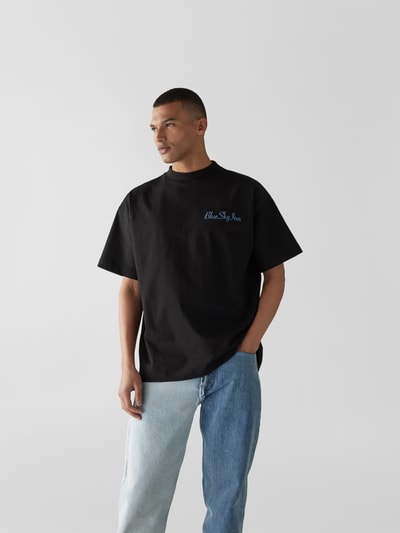 Blue Sky Inn Oversized T-Shirt mit Label-Stitching Black 4