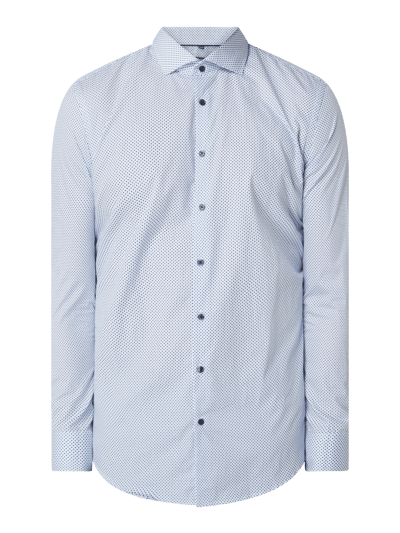 Jake*s Slim Fit Business-Hemd aus Popeline  Bleu 2