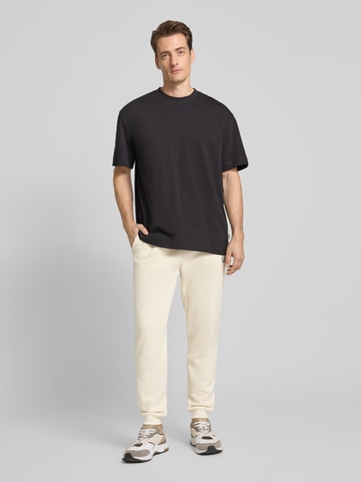 EA7 Emporio Armani Sweatbroek met elastische band Offwhite - 1