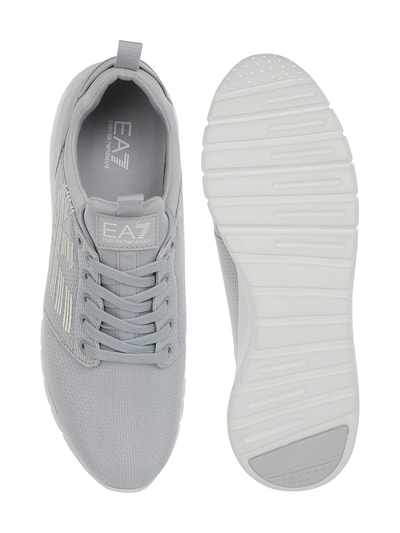 EA7 Emporio Armani Sneaker 'Simple Racer' aus Mesh Hellgrau 5