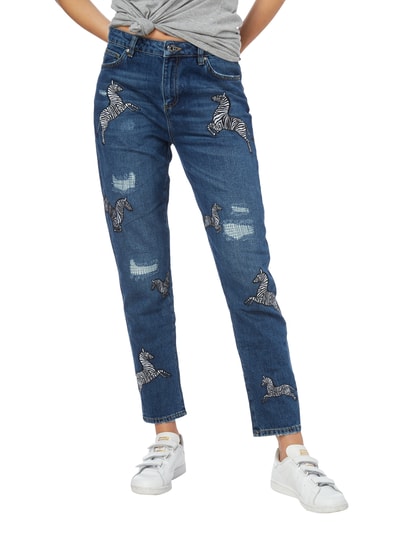 Zoe Karssen Boyfriend fit jeans met borduursels Jeans - 4