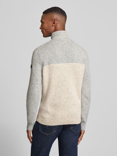 Tom Tailor Regular fit schipperstrui van katoenmix Offwhite gemêleerd - 5