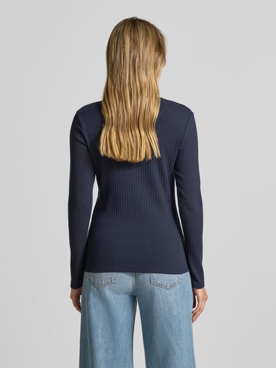 s.Oliver RED LABEL Regular fit shirt met lange mouwen van katoenmix Marineblauw - 5