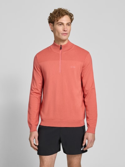 BOSS Green Regular Fit Pullover mit Schurwoll-Anteil Modell 'KN_Momentum-X QZ' Pink 4