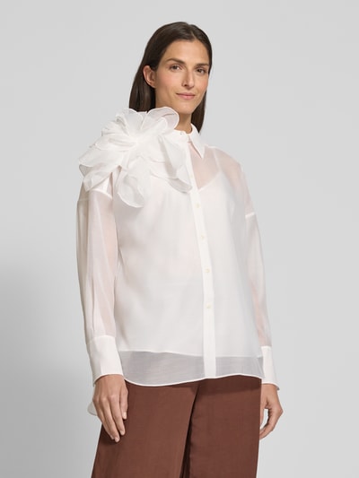 Ted Baker Loose Fit Hemdbluse mit Knopfleiste Offwhite 4