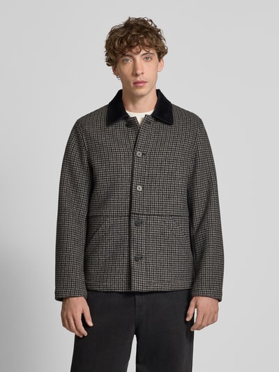 Marc O'Polo Denim Regular fit overhemdjack van wolmix Zwart - 4