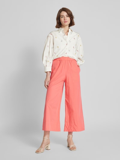 MAX&Co. Wide leg broek met elastische band, model 'IVO' Koraal - 1