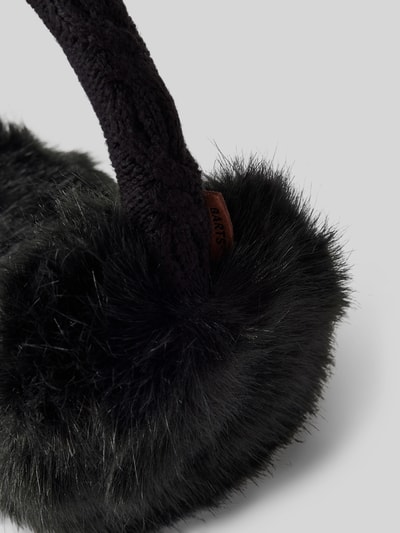 Barts Ohrenwärmer mit Label-Detail Modell 'FUR' Black 2