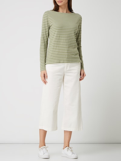 Marc O'Polo Longsleeve mit Streifenmuster Khaki 1